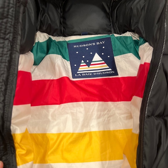 THE HUDSON'S BAY COMPANY HBC Men's Down Filled Hooded WINTER Puffer Coat BLACK S - Picture 2 of 14